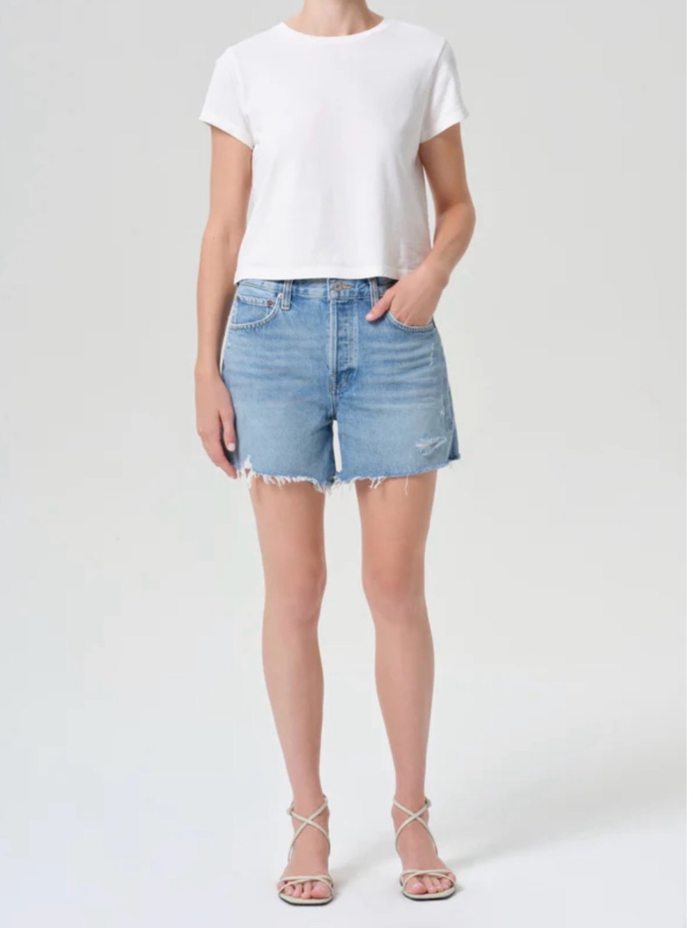 Agolde Parker Long Shorts in Swapmeet